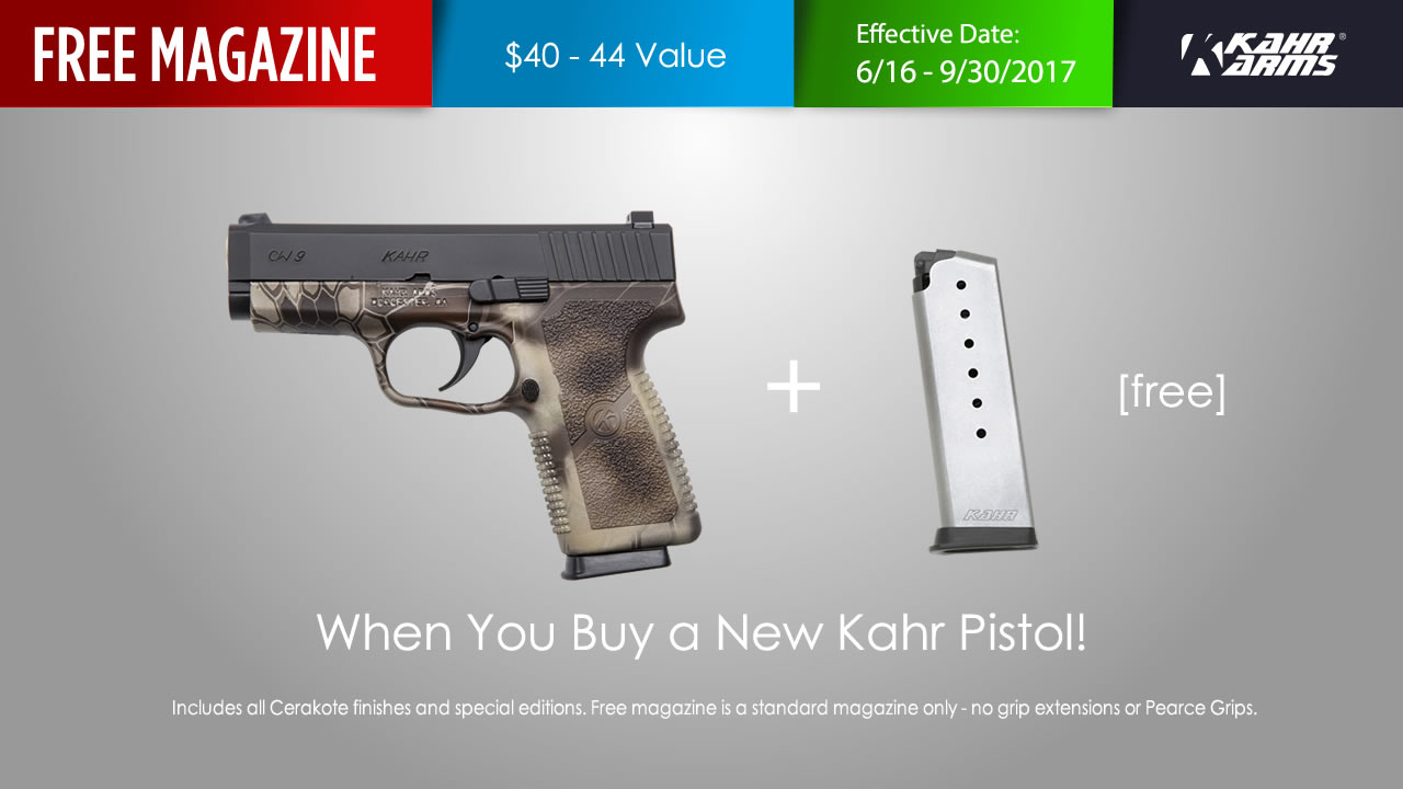 Kahr FREE Magazine Promotion 2017